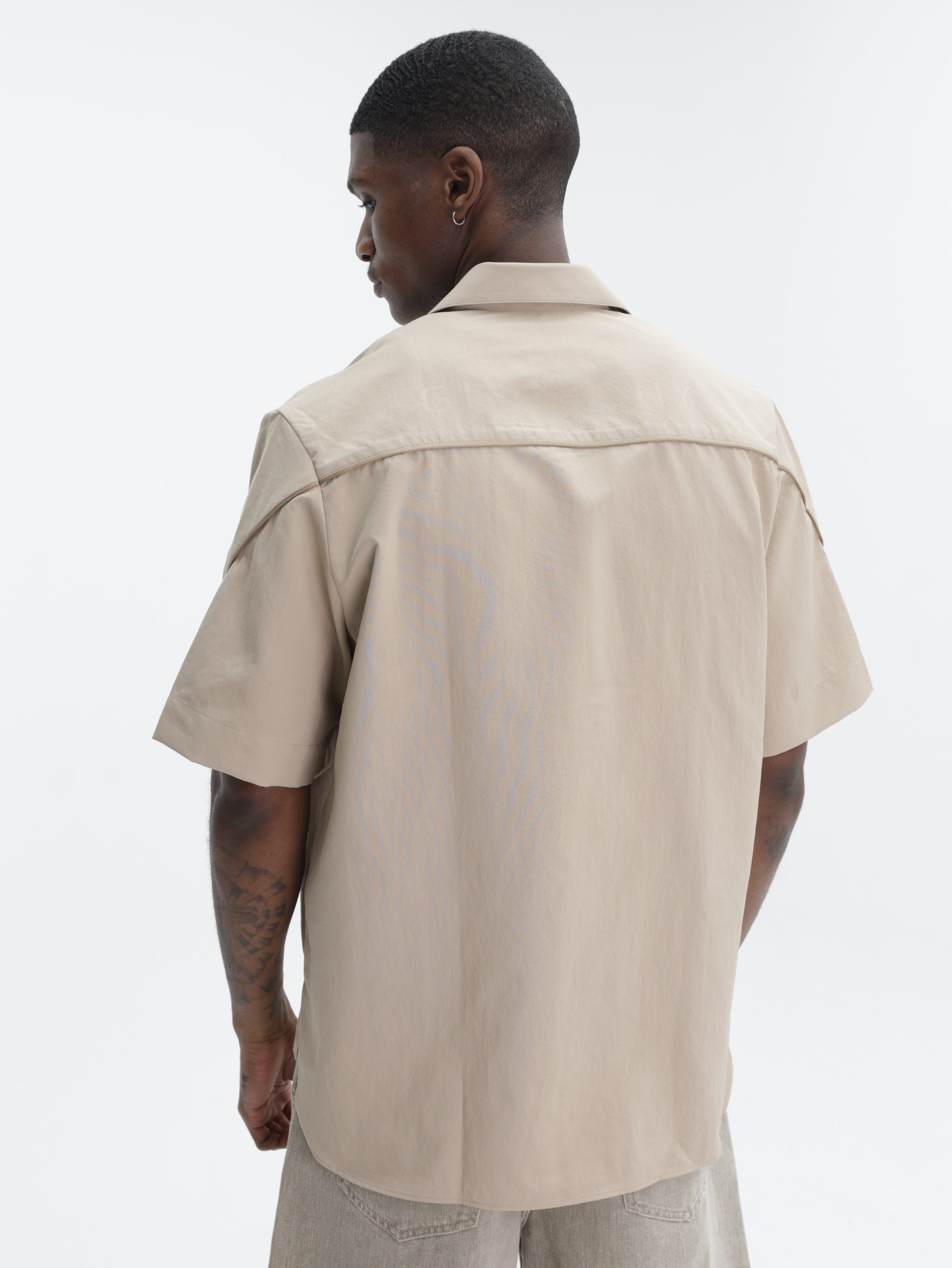 Givenchy Shirt Zip Collar Ebony Brown