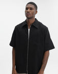 Givenchy Shirt Zip-up Short-Sleeve Black