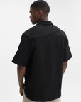 Givenchy Shirt Zip-up Short-Sleeve Black