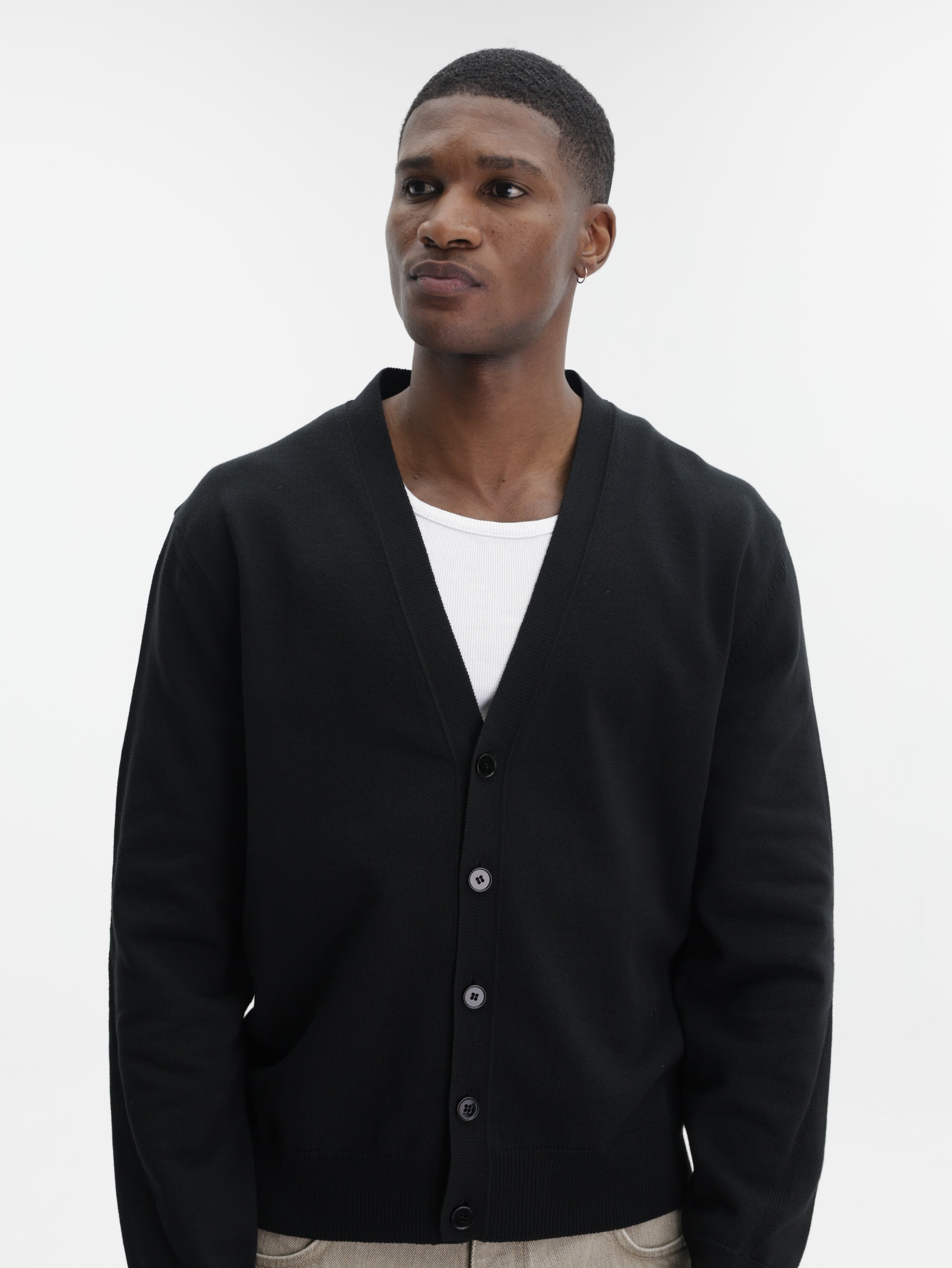 Givenchy Cardigan Seam Button Knit Paris Black