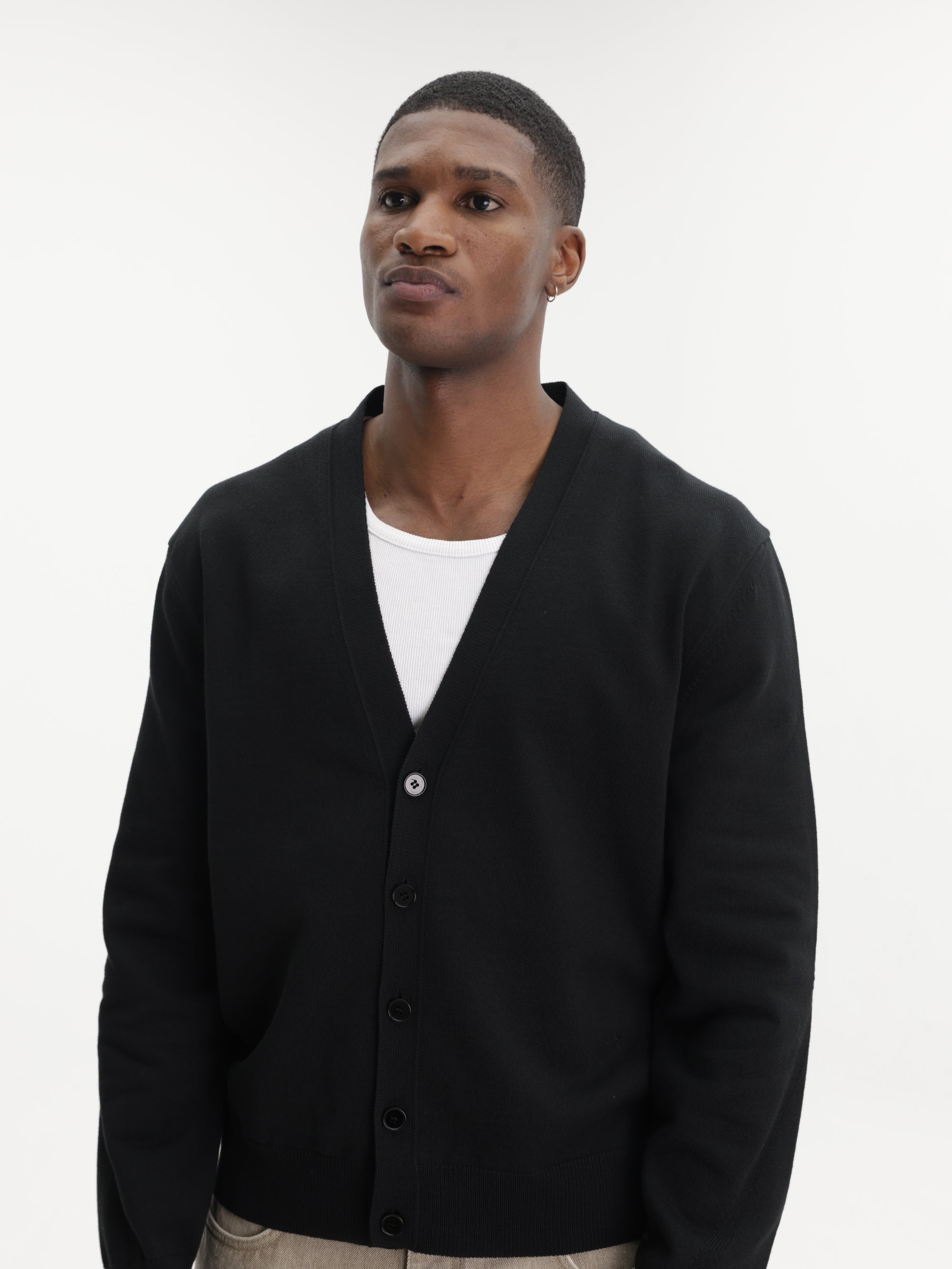 Givenchy Cardigan Seam Button Knit Paris Black