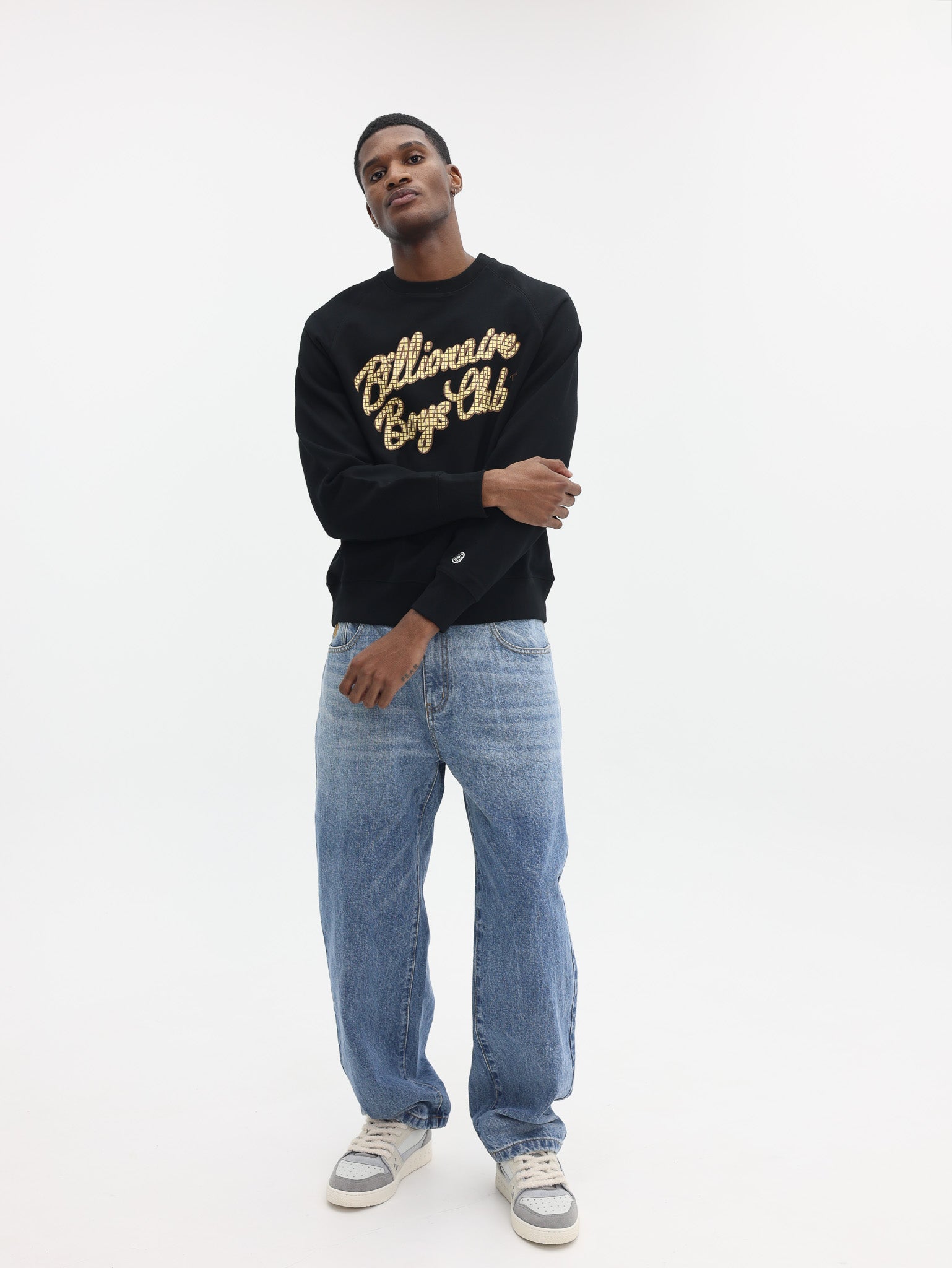 Billionaire Boys Club Script Logo Crewneck Black-AL Capone Premium