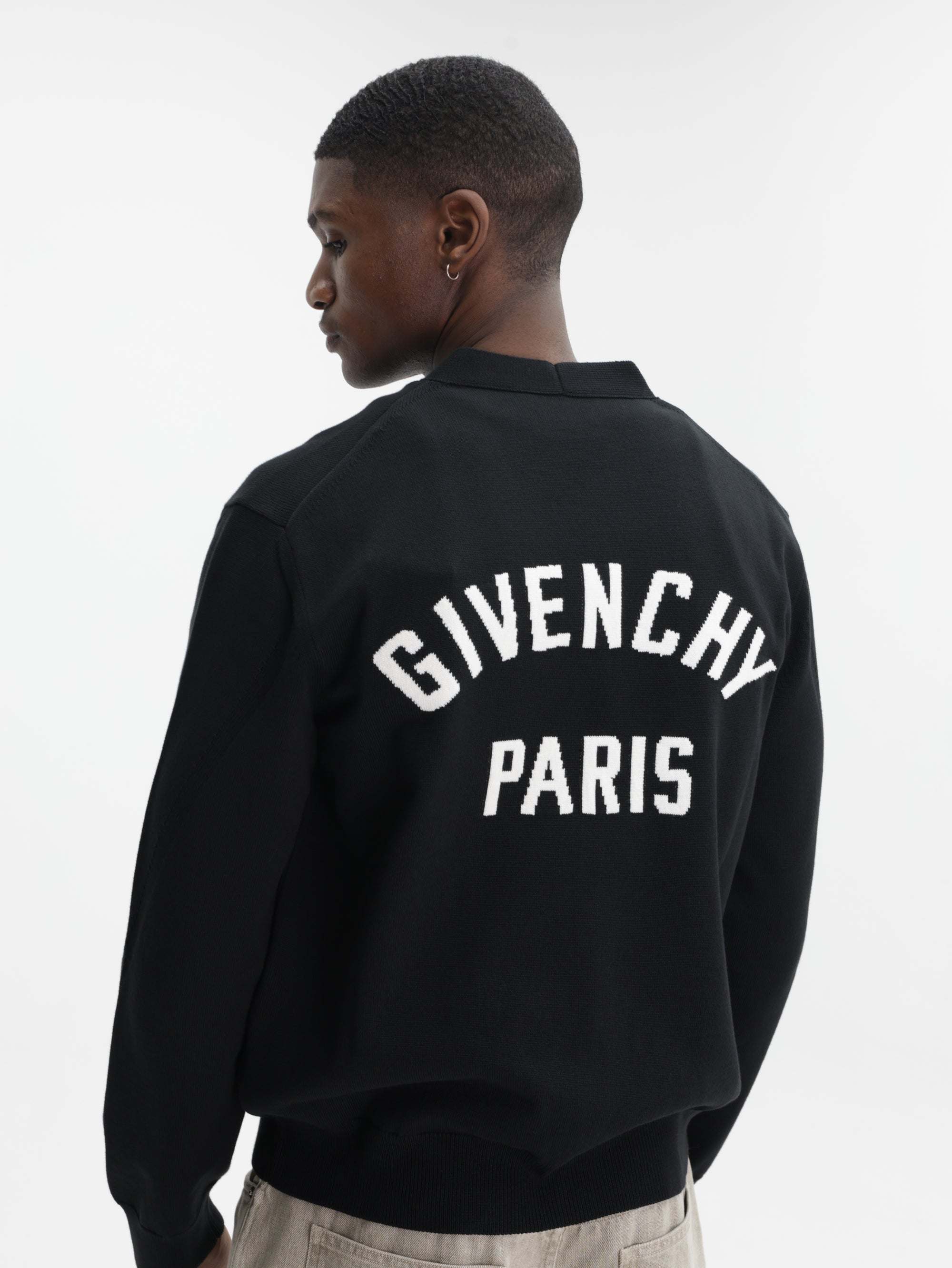 Givenchy Sweater White Print Black