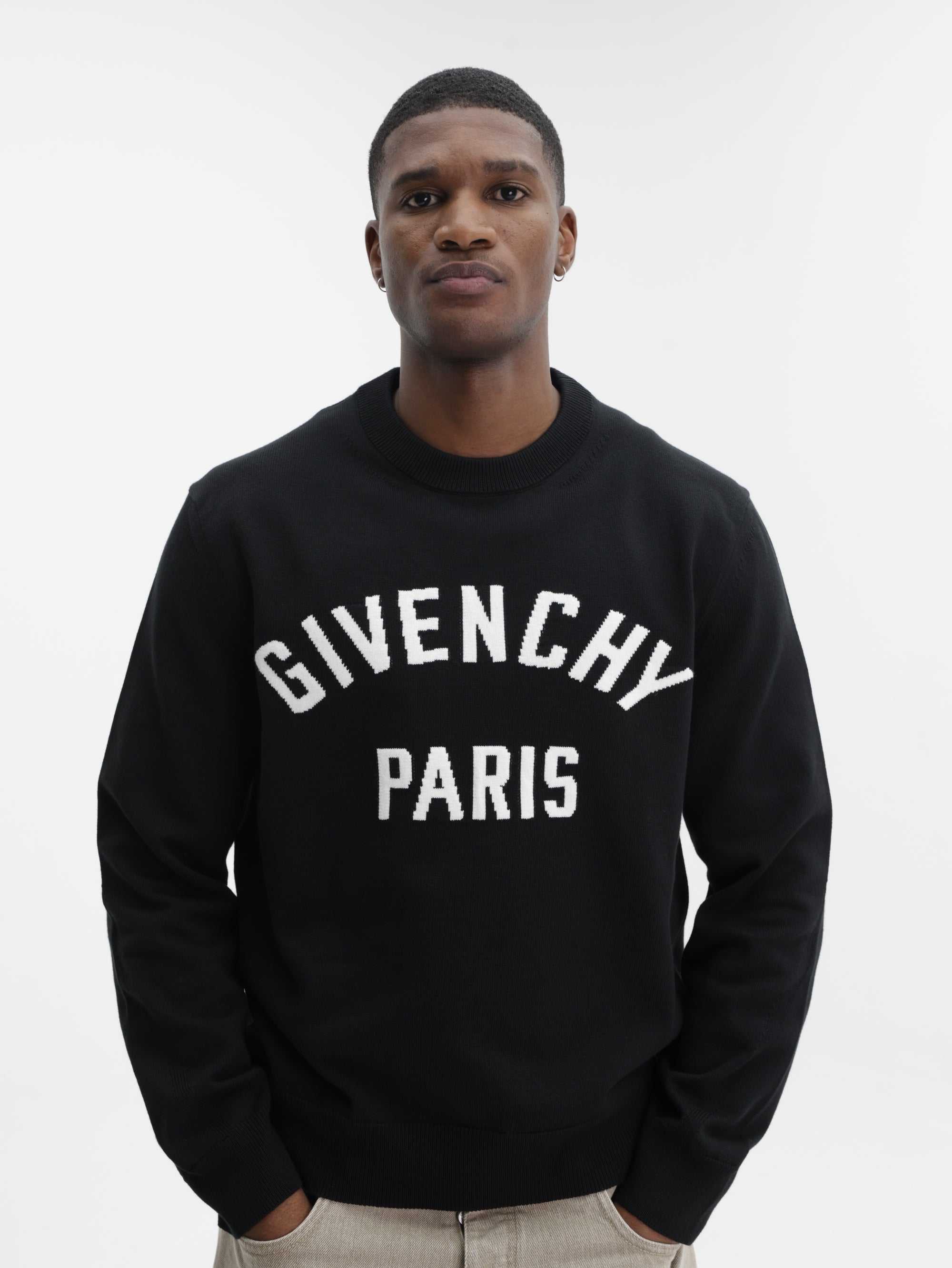 Givenchy Sweater White Print Black