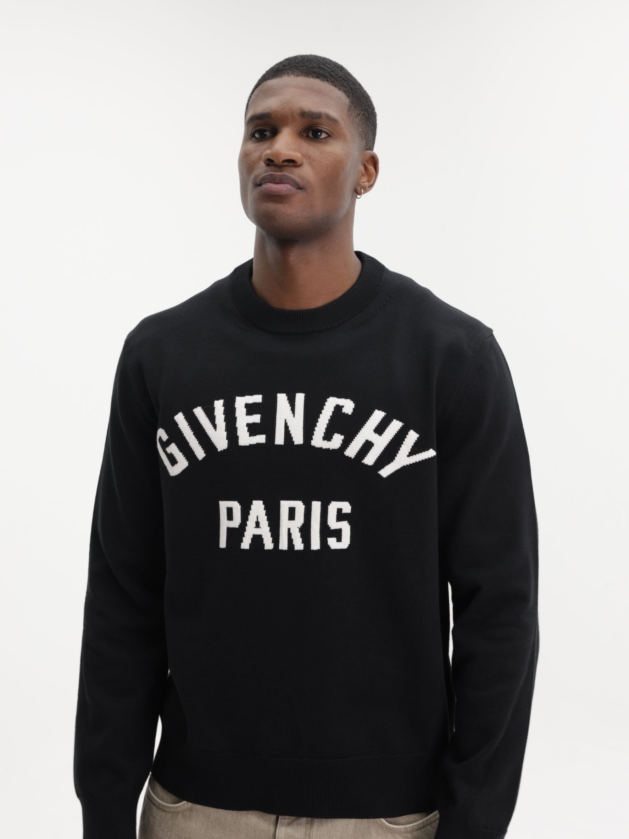 Givenchy Sweater White Print Black
