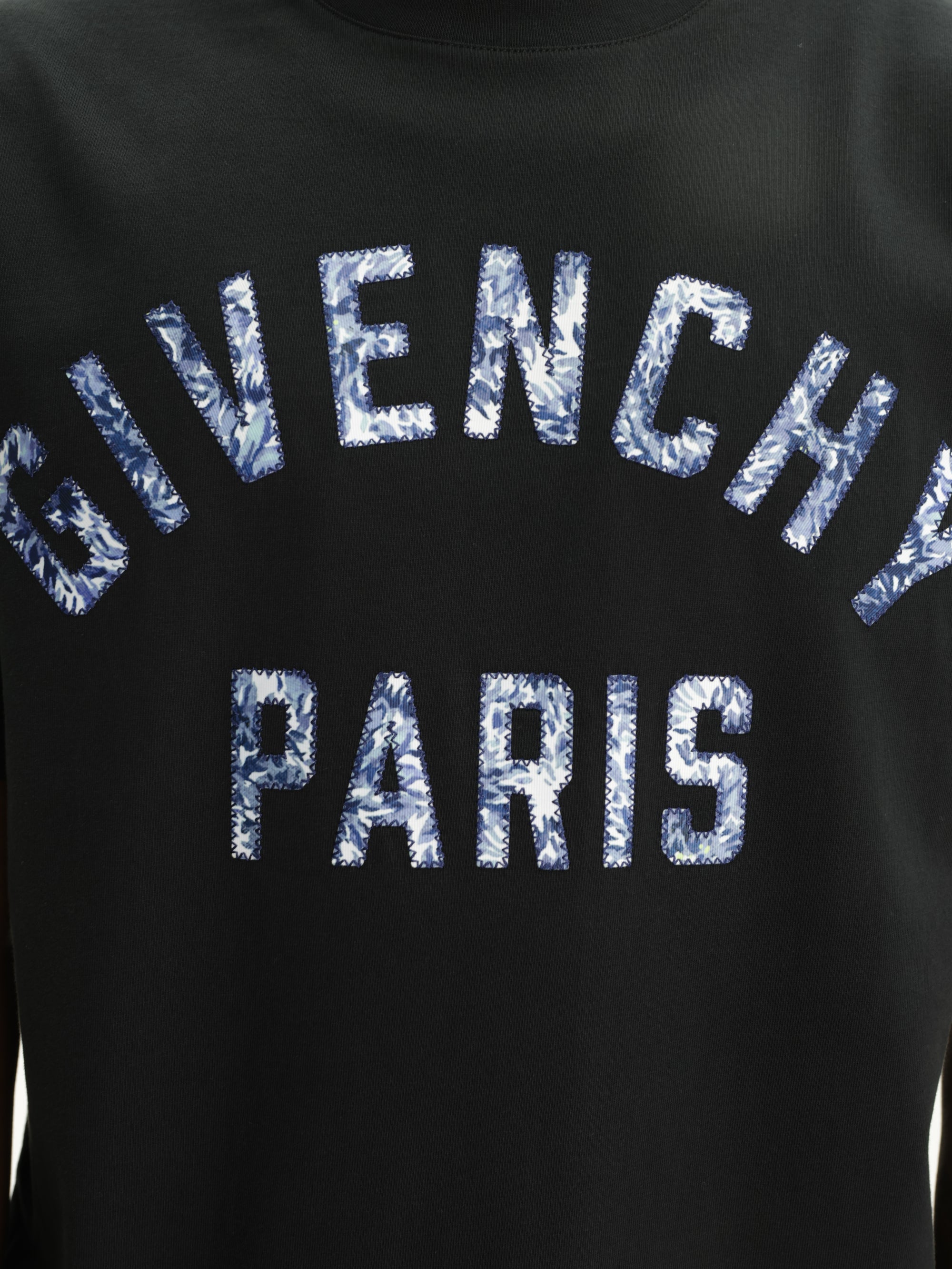 Givenchy T-Shirt Pompom Blue Embroided Midnight Blue
