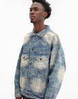 Acupuncture Denim Jacket All Over Print Blue