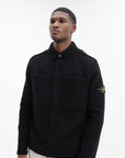 Stone Island Jacket Felted Rws Wool Black