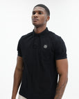 Stone Island Golfer Shirt Embroidered Logo Black