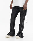 Rick Owens Jeans Zipper Styled  Black