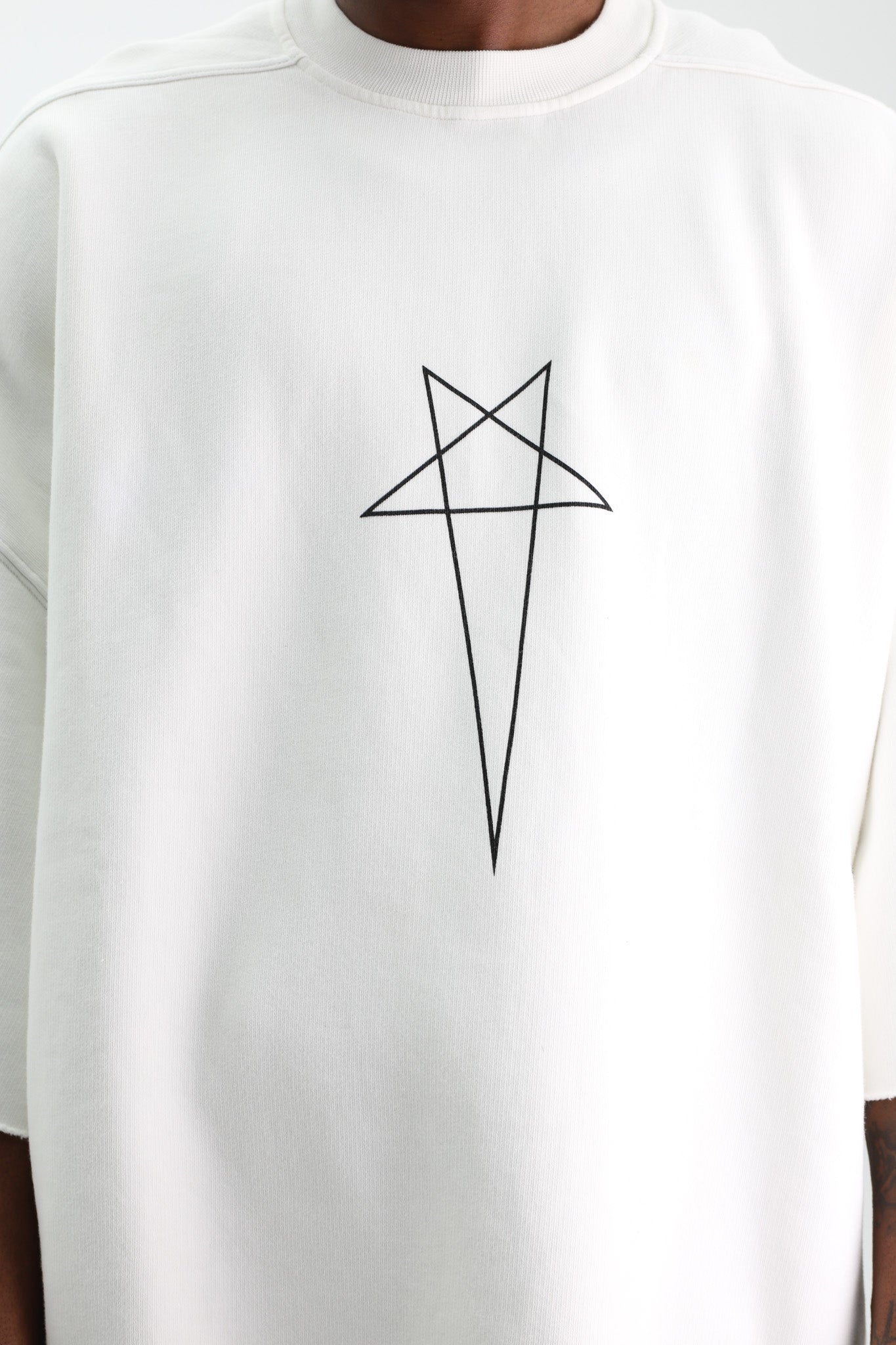 Rick Owens T-Shirt Tommy T Milk-Black - AL Capone Premium