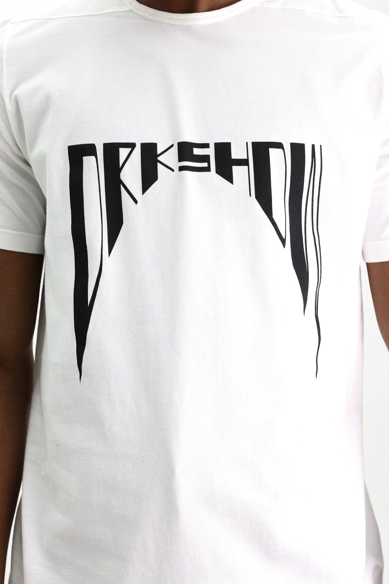 Rick Owens T-Shirt Level T Milk-Black - AL Capone Premium