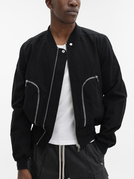 Rick Owens Jacket Silver Zip Pockets Black - AL Capone Premium
