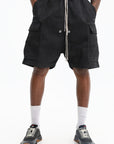 Rick Owens Shorts Cargobela Denim Black Wax