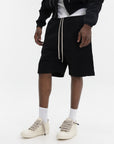 Rick Owens Shorts White Draw String Black