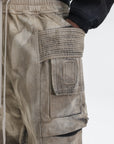 Rick Owens Shorts Ribbed Pocket Grey Camo