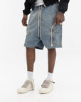 Rick Owens Shorts Zipped Pockets Denim