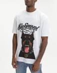 John Richmond T-Shirt Doberman Print Logo White