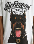 John Richmond T-Shirt Doberman Print Logo White