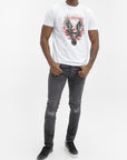 John Richmond T-Shirt Red Eagle Print White