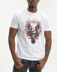 John Richmond T-Shirt Red Eagle Print White