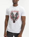 John Richmond T-Shirt Red Eagle Print White