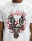 John Richmond T-Shirt Red Eagle Print White