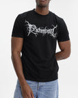 John Richmond T-Shirt White Logo Print Black