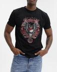 John Richmond T-Shirt Red Eagle Print Black