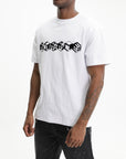 Purple T-Shirt Cube Logo Print White