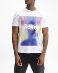 Purple T-Shirt Graphic Print Logo White
