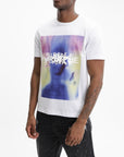Purple T-Shirt Graphic Print Logo White