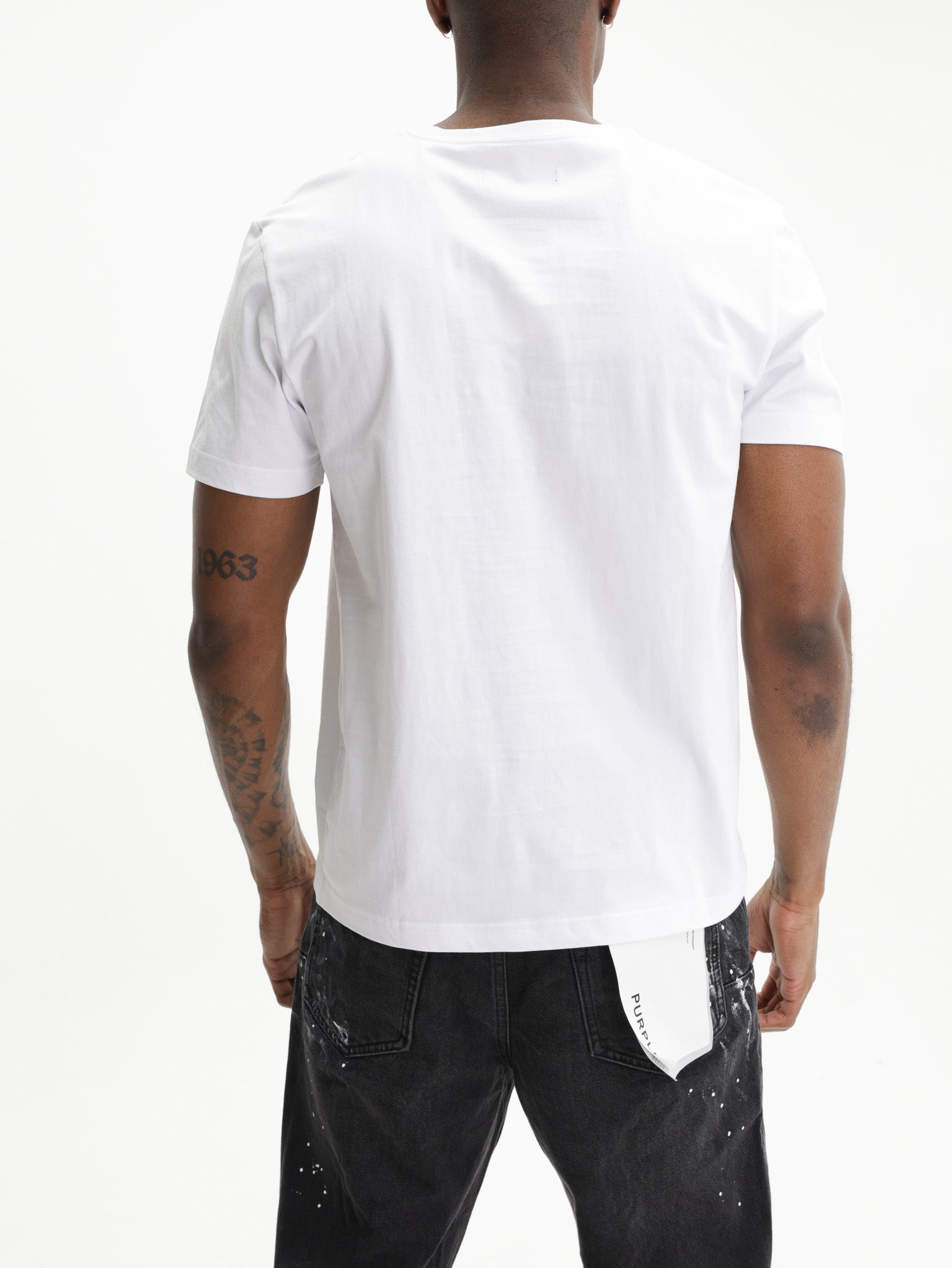 Purple T-Shirt Graphic Print Logo White