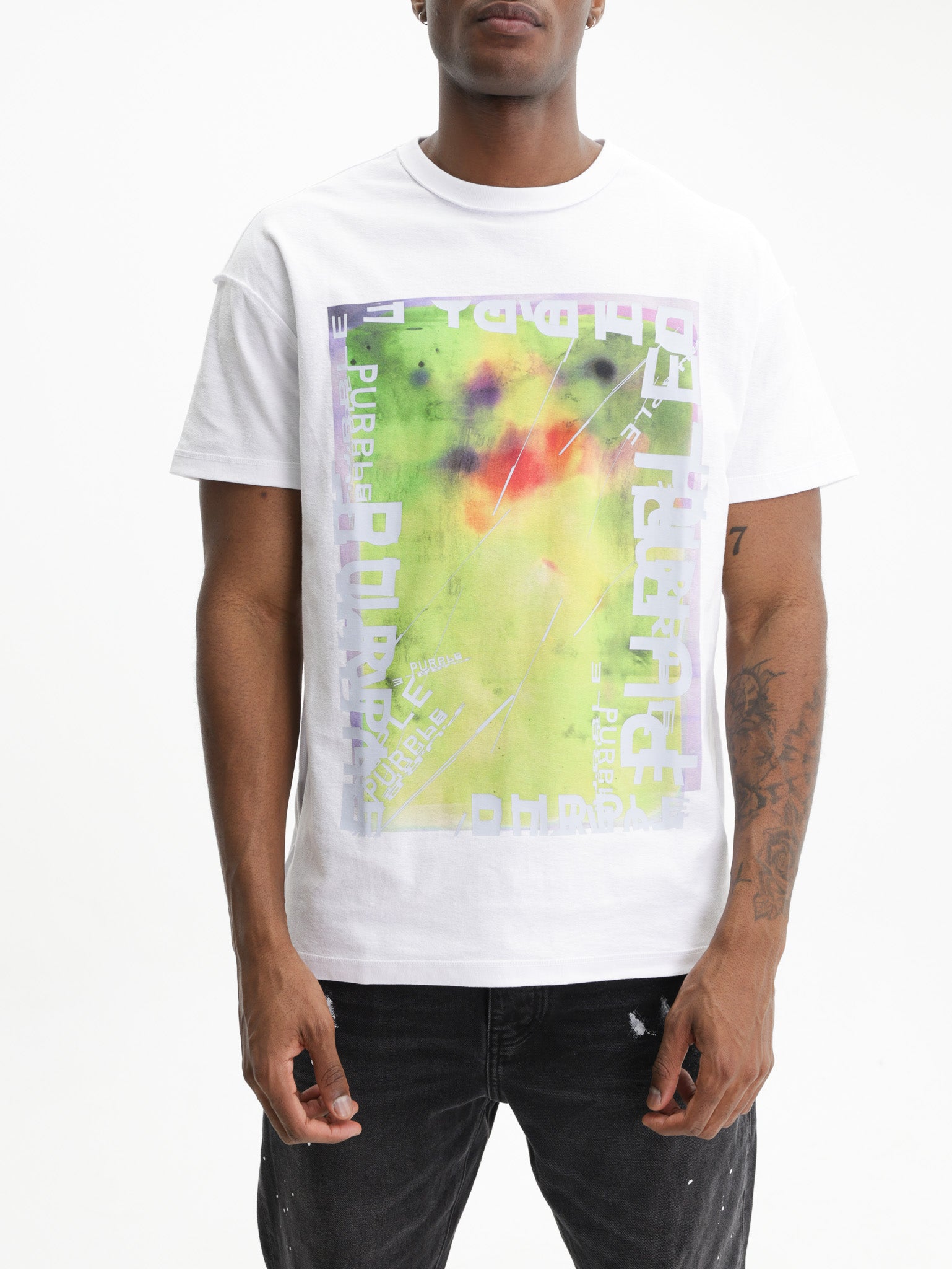 Purple T-Shirt Multi Colour Gateway White