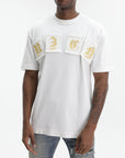 John Richmond T-Shirt Gold Rich Logo White