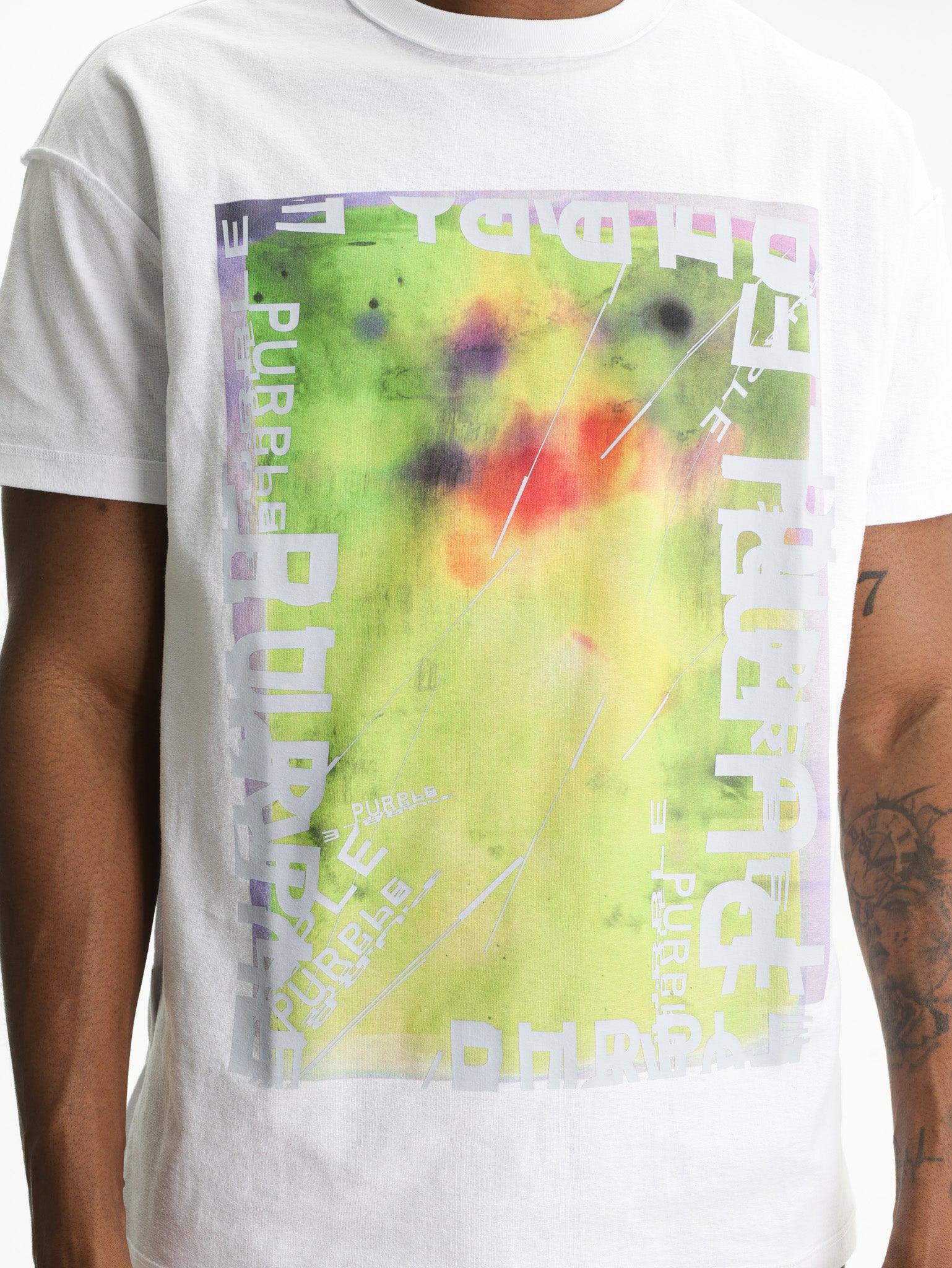 Purple T-Shirt Multi Colour Gateway White
