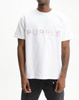 Purple T-Shirt Multi Col Logo  White
