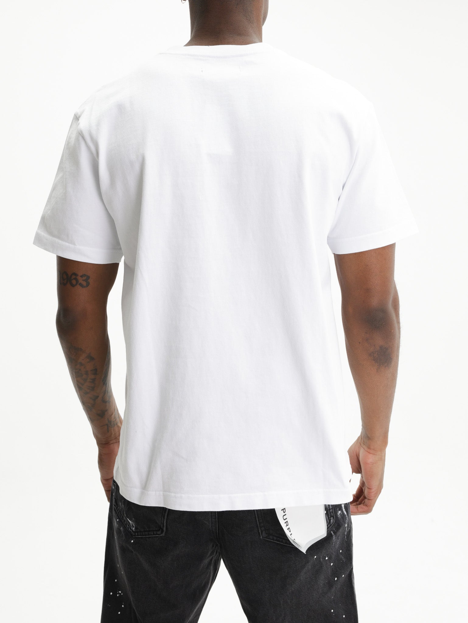 Purple T-Shirt Multi Col Logo  White