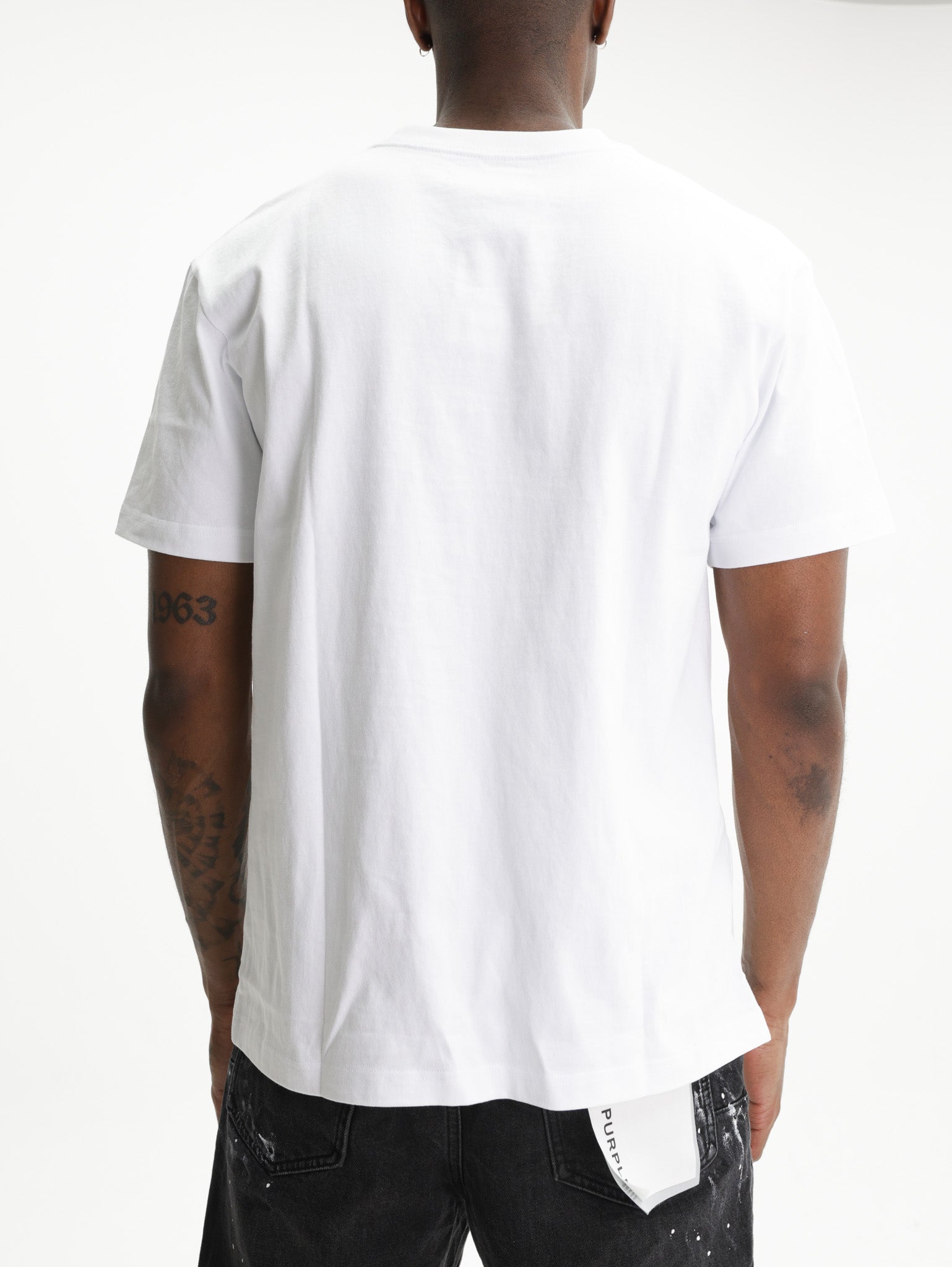 Purple T-Shirt Black Ribbon Logo White