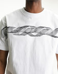 Purple T-Shirt Black Ribbon Logo White