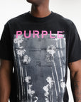 Purple T-Shirt Palm Tree Graphic Black