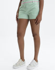 Chiara Ferragni Shorts Stripes Green-White
