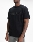 Purple T-Shirt Bling Logo  Black