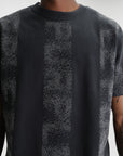 Purple T-Shirt Sand Logo Panels Black