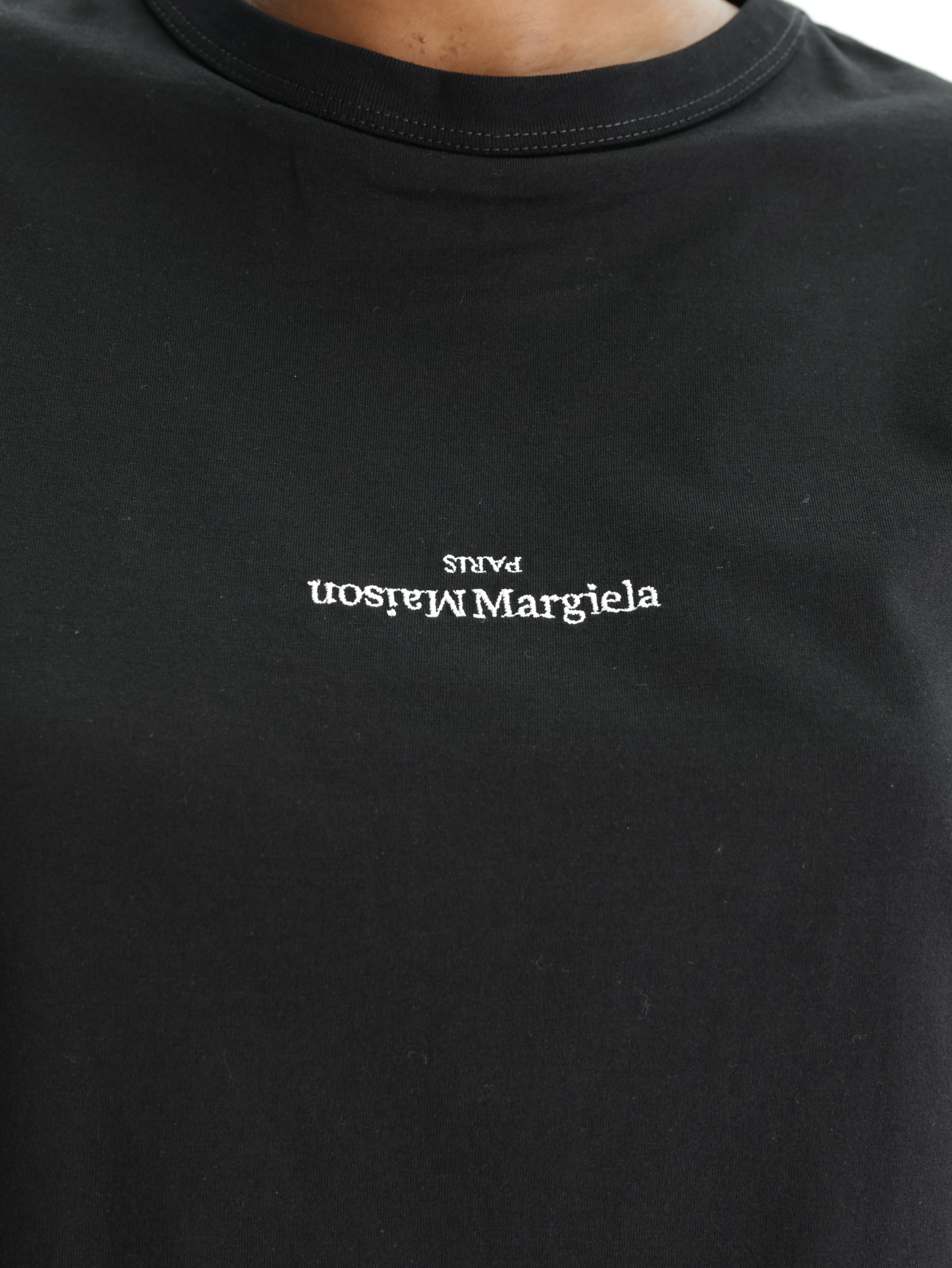 Maison Margiela T-Shirt Distorted Logo Black - AL Capone Premium