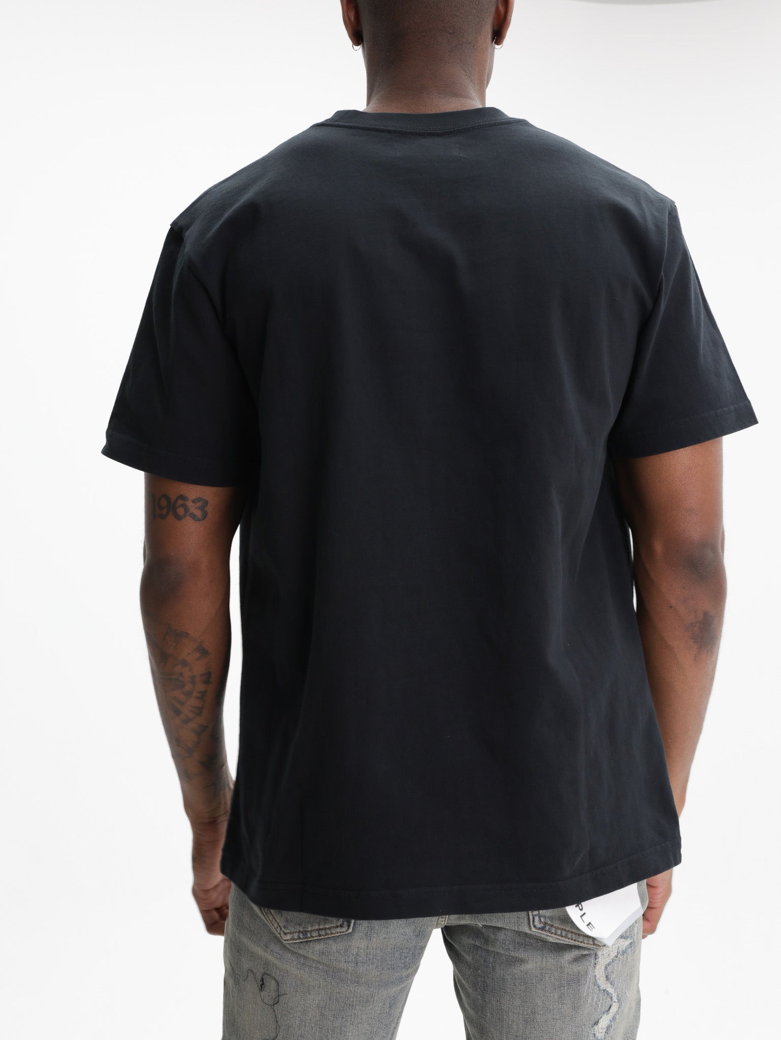 Purple T-Shirt Blur Multi Co Print  Black