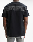 Purple T-Shirt Chest Logo  Black