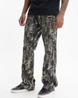 Purple Jeans Rust Ripped Bootleg Black