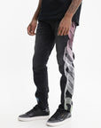 Purple Jeans Multi Colour Ribbon Black