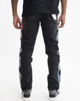 Purple Jeans Multi Colour Ribbon Black